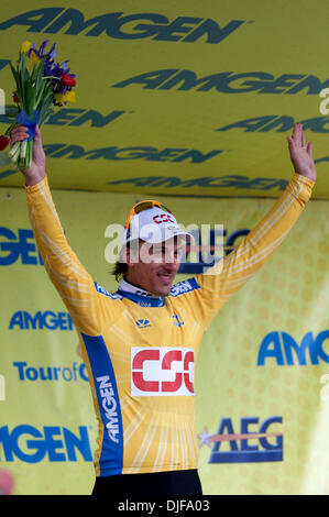 18. Februar 2008 - Santa Rosa, Kalifornien, USA - FABIAN CANCELLARA CSC ist der Gesamtführende nach Stufe 1 der 2008 Amgen Tour of California. (Kredit-Bild: © Kate Karwan Burgess/ZUMA Press) Stockfoto