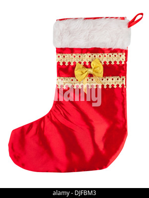 Weihnachten Socken isoliert auf weiss Stockfoto