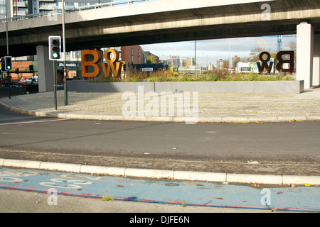 Zyklus Superhighway CS2 Bogen Kreisverkehr, East London Stockfoto