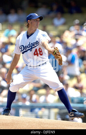 6. Juni 2010: ab Los Angeles Dodger Krug John Ely macht einen Stellplatz im ersten Inning gegen die Atlanta Braves.  . Die Dodgers würde fortfahren, 5-4 mit ihren dritten Gang aus gewinnen der Woche, in der Unterseite des 11. Inning gewinnen. (Kredit-Bild: © Tony Leon/Southcreek Global/ZUMApress.com) Stockfoto