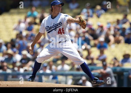 6. Juni 2010: ab Los Angeles Dodger Krug John Ely macht einen Stellplatz im ersten Inning gegen die Atlanta Braves.  . Die Dodgers würde fortfahren, 5-4 mit ihren dritten Gang aus gewinnen der Woche, in der Unterseite des 11. Inning gewinnen. (Kredit-Bild: © Tony Leon/Southcreek Global/ZUMApress.com) Stockfoto