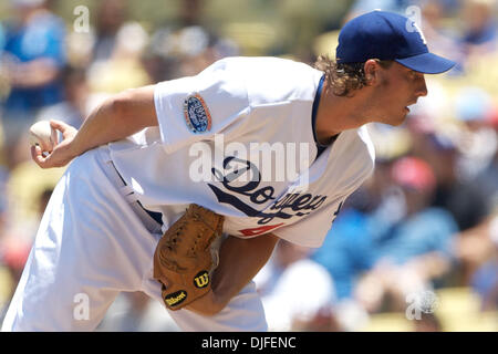 6. Juni 2010: ab Los Angeles Dodger Krug John Ely macht einen Stellplatz im ersten Inning gegen die Atlanta Braves.  . Die Dodgers würde fortfahren, 5-4 mit ihren dritten Gang aus gewinnen der Woche, in der Unterseite des 11. Inning gewinnen. (Kredit-Bild: © Tony Leon/Southcreek Global/ZUMApress.com) Stockfoto