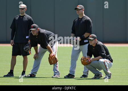 16. Juni 2010: San Francisco, Kalifornien: San Francisco Giants Gastgeber der Baltimore Orioles. Riesen gewinnen das Spiel 6: 3. (Kredit-Bild: © Dinno Kovic/Southcreek Global/ZUMApress.com) Stockfoto