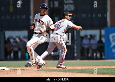 16. Juni 2010: San Francisco, Kalifornien: San Francisco Giants Gastgeber der Baltimore Orioles. Riesen gewinnen das Spiel 6: 3. (Kredit-Bild: © Dinno Kovic/Southcreek Global/ZUMApress.com) Stockfoto