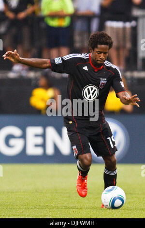 United Mittelfeldspieler Clyde Simms (19) während der Spielaktion.  Die Columbus Crew besiegte die D.C. United 2: 0 bei Crew Stadium in Columbus, Ohio. (Kredit-Bild: © Scott Grau/Southcreek Global/ZUMApress.com) Stockfoto