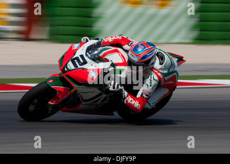 World-SBK 2010 San Marino GP Misano World Circuit Misano Adriatico Rennen am Sonntag 2... Camier auf APrilia. (Kredit-Bild: © Andrea Ranalli/Southcreek Global/ZUMApress.com) Stockfoto