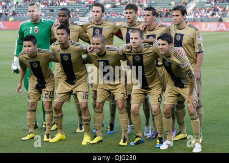 3. Juli 2010: The Union 11 ab, bevor die Chivas USA Vs Philadelphia Union im Home Depot Center in Carson, Kalifornien Spiel. Chivas fuhr fort, um die Union mit einem Endstand von 1: 1 zu binden. Obligatorische Credit: Brandon Parry / Southcreek Global (Kredit-Bild: © Brandon Parry/Southcreek Global/ZUMApress.com) Stockfoto