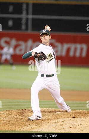 6. Juli 2010 - Oakland, California, Vereinigte Staaten von Amerika - 6. Juli 2010: Oakland, CA: Oakland Athletics hosten die New York Yankees.   New York gewann das Spiel 6: 1.  Obligatorische Credit: Dinno Kovic / Southcreek Global Media (Kredit-Bild: © Southcreek Global/ZUMApress.com) Stockfoto