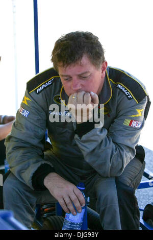 16. Juli 2010 - Madison, Illinois, Vereinigte Staaten von Amerika - 16. Juli 2010: Fahrer Carl Long (#01, Koma entspannen Chillaxation trinken, Chevorlet) bei der NASCAR Camping World Truck Series auf dem Gateway International Raceway in Madison, Illinois. Das Rennen musste aufgrund einer regionalen Stromausfall bis Samstag, den 17. Juli, verschoben werden.  Obligatorische Credit - Scott Kane / Southcreek Global. (Credit Stockfoto