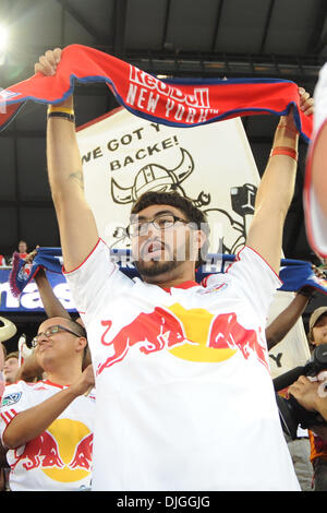 22. Juli 2010 - Harrison, New Jersey, Vereinigte Staaten von Amerika - 22. Juli 2010 - Red Bulls Fans bei The Barclays New York Football Challenge im Red Bull Stadion in Harrison, New Jersey. Obligatorische Kredit: Brooks Von Arx, Jr./Southcreek Global (Credit-Bild: © Southcreek Global/ZUMApress.com) Stockfoto