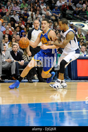 Dallas, TX, USA. 27. November 2013. Golden State Warriors shooting Guard Klay Thompson #11 bei einem NBA-Spiel zwischen den Golden State Warriors und den Dallas Mavericks das American Airlines Center in Dallas, TX Dallas besiegt Golden State 103-99 Credit: Cal Sport Media/Alamy Live News Stockfoto