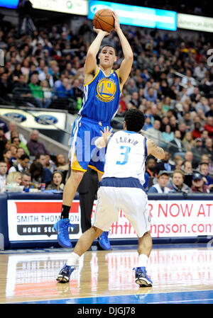 Dallas, TX, USA. 27. November 2013. Golden State Warriors shooting Guard Klay Thompson #11 bei einem NBA-Spiel zwischen den Golden State Warriors und den Dallas Mavericks das American Airlines Center in Dallas, TX Dallas besiegt Golden State 103-99 Credit: Cal Sport Media/Alamy Live News Stockfoto
