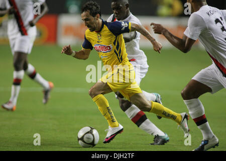 28. Juli 2010 - Atlanta, Georgia, Vereinigte Staaten von Amerika - 28. Juli 2010: Club Amerikas Vicente Sanchez. Manchester City besiegte Club America im Elfmeterschießen der Aarons International Soccer Challenge in Atlanta, Georgia. Obligatorische Credit: Jeremy Brevard/Southcreek Global (Kredit-Bild: © Southcreek Global/ZUMApress.com) Stockfoto