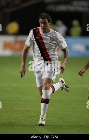 28. Juli 2010 - Atlanta, Georgia, Vereinigte Staaten von Amerika - 28. Juli 2010: Manchester Citys Wayne Bridge. Manchester City besiegte Club America im Elfmeterschießen der Aarons International Soccer Challenge in Atlanta, Georgia. Obligatorische Credit: Jeremy Brevard/Southcreek Global (Kredit-Bild: © Southcreek Global/ZUMApress.com) Stockfoto