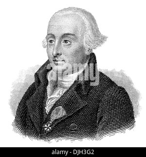 Porträt von Joseph-Louis Lagrange, Giuseppe Luigi Lagrancia oder Lagrangia, 1736-1813, ein italienischer Mathematiker und Utilist Stockfoto