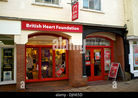 British Heart Foundation Charity-Shop in Diss High Street Stockfoto