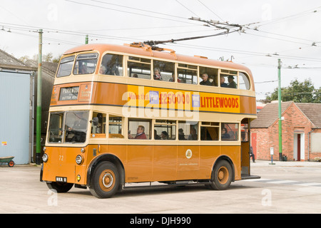 Der Trolleybus Museum Belton Straße Sandtoft Doncaster South Yorkshire DN8 5SX, England Stockfoto