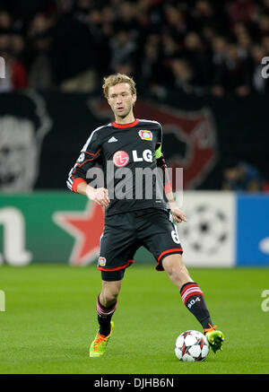 BayArenea, Leverkusen, Deutschland 27. November 2013, Fußball UEFA Champions League, Saison 2013/14 Gruppenphase, Spieltag 5, Bayer 04 Leverkusen - Manchester United 0:5---Simon Rolfes (Leverkusen) Credit: Kolvenbach/Alamy Live-Nachrichten Stockfoto