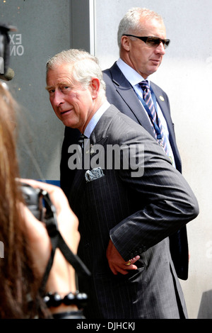 Prinz Charles Prince Of Wales Ankunft an der Ryerson University für Digital Media Zone Tour während 2012 Royal Tour of Ontario Stockfoto