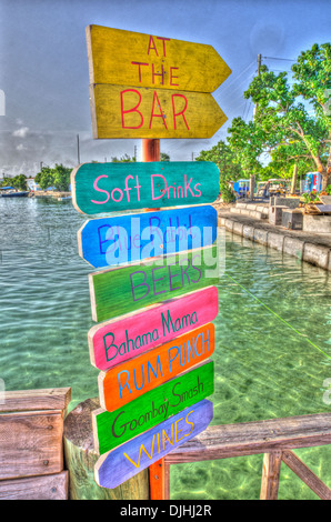 Harbour Island gedreht in HDR anmelden. Bahamas Stockfoto