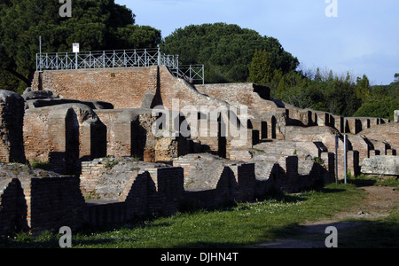 Italien. Ostia Antica. Bäder von Neptun. Finanziert durch den Kaiser Hadrian (117-138). Stockfoto