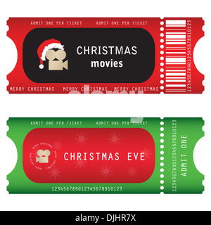 Tickets für Heiligabend Stockfoto