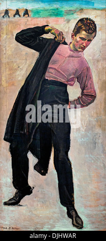 STUDENTIN AN DER JENA (1908) Ferdinand Hodler (1853 − 1918) Schweizer, (Schweizer Künstler Ferdinand Hodler ist einer der einzigartigsten Meister der Kunst Nr. Stockfoto