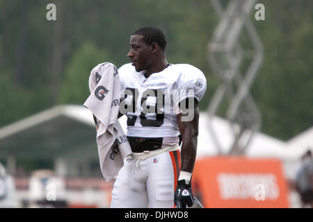 4. August 2010 - Berea, Ohio, Vereinigte Staaten von Amerika - 4. August 2010: Cleveland Browns Runningback JAMES DAVIS (28) während der Abendsession die Cleveland Browns 2010 NFL-Trainingslager in Berea, OH.  Obligatorische Credit: Frank Jansky / Southcreek Global (Kredit-Bild: © Southcreek Global/ZUMApress.com) Stockfoto