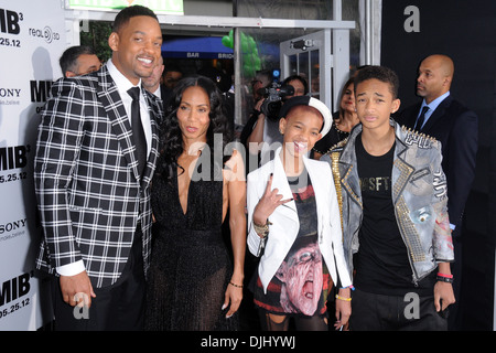 Smith Jada Pinkett-Smith Willow Smith Jaden Smith "Men in Black III" New Yorker Premiere findet im Ziegfeld Theater - Ankünfte Stockfoto