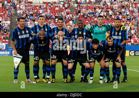 5. August 2010 - Frisco, Texas, Vereinigte Staaten von Amerika - 5. August 2010: Inter Mailand Mannschaftsfoto als UEFA Champions Inter Mailand bindet FC Dallas 2-2 bei Pizza Hut Park, Frisco, Texas.  Obligatorische Credit: Steven Leija / Southcreek Global (Kredit-Bild: © Southcreek Global/ZUMApress.com) Stockfoto