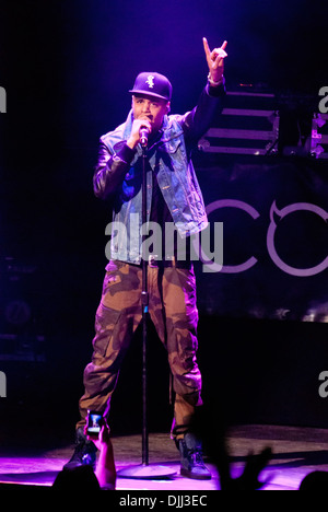 J Cole führt auf "Club Paradise Tour" am ersten Midwest Bank Amphitheater Chicago Illinois - 02.06.12: C.M Stockfoto