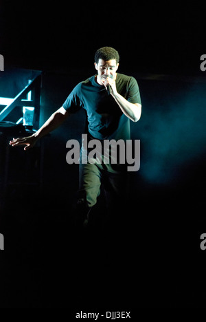 Drake führt aka Aubrey Drake Graham für seine "Club Paradise Tour" am ersten Midwest Bank Amphitheater Chicago Illinois- Stockfoto