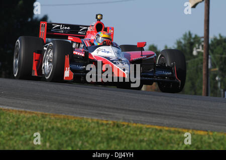 7. August 2010 - Lexington, Ohio, Vereinigte Staaten von Amerika - 7. August 2010; Dreyer & Reinbold Racing's Justin Wilson Praktiken für Izod IndyCar Serie Honda Indy 200 auf der Mid-Ohio Sports Car Course in Lexington, Ohio... Obligatorische Credit: Willen Schneekloth / Southcreek Global (Kredit-Bild: © Southcreek Global/ZUMApress.com) Stockfoto