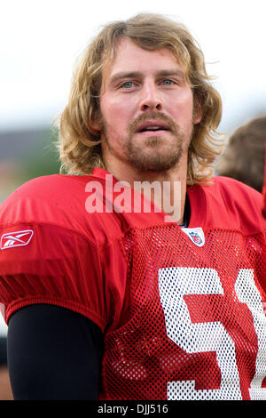 7. August 2010 - Tampa, Florida, Vereinigte Staaten von Amerika - 7. August 2010: Tampa Buccaneers LB BARRETT RUUD (#51) besucht Nacht Training camp-Team im Raymond James Stadium in Tampa, Florida.  Obligatorische Credit - Anthony Smith / Southcreek Global (Kredit-Bild: © Southcreek Global/ZUMApress.com) Stockfoto