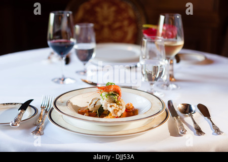 Eine schöne Mahlzeit zubereitet in einer wunderschönen Umgebung. Stockfoto