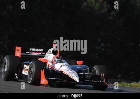 7. August 2010; Team Penske Helio Castorneves Praktiken für die Izod IndyCar Serie Honda Indy 200 auf der Mid-Ohio Sports Car Course in Lexington, Ohio. (Kredit-Bild: © Willen Schneekloth/Southcreek Global/ZUMApress.com) Stockfoto