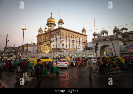 Gurdwara Sis Ganj verehrt zu den Sikh-Tempel in Indien. Stockfoto