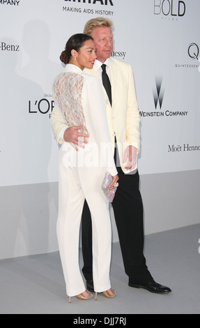 Lily Becker und Boris Becker AmfAR Cinema Against Aids Gala 2012 während der 65. jährlichen Cannes Film-Festival Cannes-Frankreich- Stockfoto