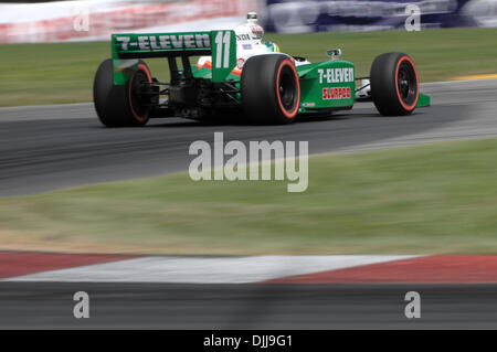 8. August 2010 - Lexington, Ohio, Vereinigte Staaten von Amerika - 8. August 2010; Andretti Autosports TONY KANAAN während der Izod IndyCar Serie Honda Indy 200 auf der Mid-Ohio Sports Car Course in Lexington, Ohio... Obligatorische Credit: Willen Schneekloth / Southcreek Global (Kredit-Bild: © Southcreek Global/ZUMApress.com) Stockfoto