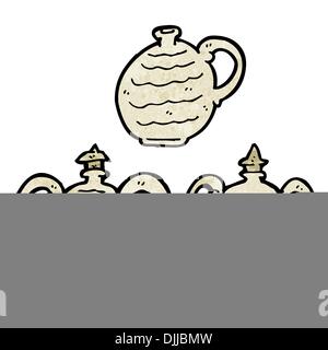 Retro-Cartoon mit Textur. Isolated on White. Stock Vektor