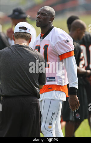 10. August 2010 - Georgetown, Kentucky, Vereinigte Staaten von Amerika - 8 August 2010:Cincinnati Bengals WR Terrell Owens (#81) während der zweiten Sitzung des Bengals Trainingslagers in Georgetown, Kentucky. Obligatorische Credit: Jon Longo / Southcreek Global (Kredit-Bild: © Southcreek Global/ZUMApress.com) Stockfoto