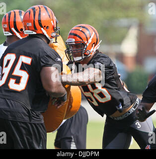 10. August 2010 - Georgetown, Kentucky, Vereinigte Staaten von Amerika - 8 August 2010:Cincinnati Bengals LB Rey Maualuga (#58) während der zweiten Sitzung des Bengals Trainingslagers in Georgetown, Kentucky. Obligatorische Credit: Jon Longo / Southcreek Global (Kredit-Bild: © Southcreek Global/ZUMApress.com) Stockfoto