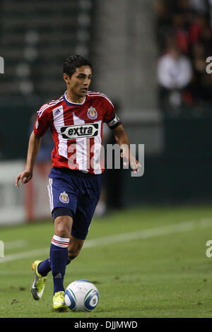 14. August 2010 - Carson, Kalifornien, Vereinigte Staaten von Amerika - 14. August 2010: Chivas USA Verteidiger (#8) MARIANO TRUJILLO in Aktion während der Chivas USA Vs Seattle Sounders Spiel im Home Depot Center in Carson, Kalifornien. Die Sounders fuhr fort, Chivas USA binden mit einem Endstand von 0: 0. Obligatorische Credit: Brandon Parry / Southcreek Global (Kredit-Bild: © Southcreek Global/ZUMAp Stockfoto