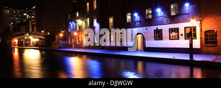 Gas Street Basin, Worcester und Birmingham Kanal, Birmingham City, West Midlands, England, UK Stockfoto