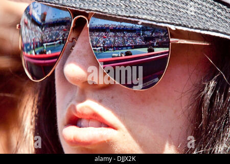 20. August 2010 - Montreal, Quebec, Kanada - Fan beim Rogers Cup Viertelfinal-Aktion im Uniprix Stadium in Montreal, Quebec, Kanada. (Kredit-Bild: © Leon Switzer/Southcreek Global/ZUMApress.com) Stockfoto