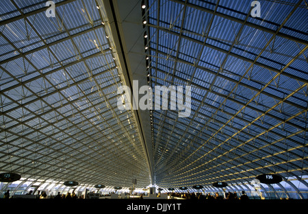 Terminal 2F´s Hall, Roissy, Charles de Gaulle Airport, Paris, Frankreich Stockfoto