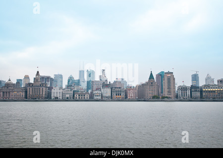 Der Bund gesehen von Pudong in Shanghai, Zentralchina Stockfoto