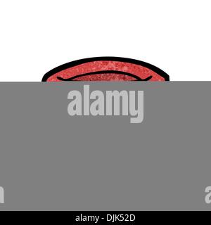 Retro-Cartoon mit Textur. Isolated on White. Stock Vektor