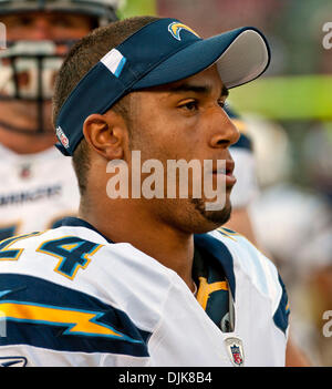 Sep 02, 2010 - San Francisco, Kalifornien - San Diego Chargers Runningback RYAN MATHEWS #24 am Rande auf die San Francisco 49ers Vs San Diego Chargers NFL Preseason Fußballspiel auf im Candlestick Park statt. San Francisco 49ers schlagen San Diego Chargers 17-14. (Kredit-Bild: © Al Golub/ZUMApress.com) Stockfoto