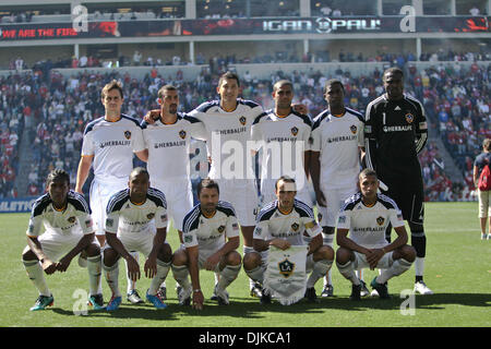 Sep 04, 2010 - Bridgeview, Illinois, Vereinigte Staaten von Amerika - Los Angeles Mannschaftsfoto vor dem Start des MLS-Spiel zwischen den Chicago Fire und die Los Angeles Galaxy im Toyota Park in Bridgeview, Illinois. Das Feuer gebunden Galaxy 1-1. (Kredit-Bild: © Geoffrey Siehr/Southcreek Global/ZUMApress.com) Stockfoto